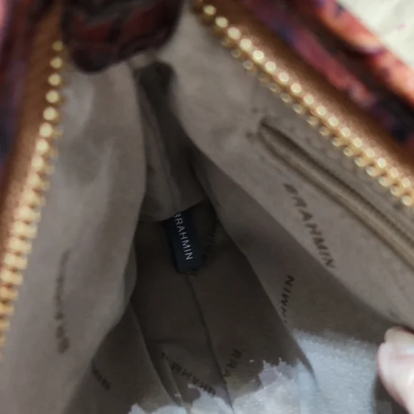 Brahmin Croc-Embossed Shoulder Bag in Rich Brown - Picture 4 of 13